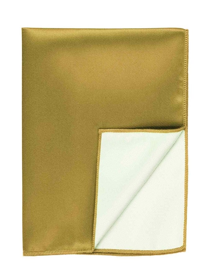 tiemart Gold Solid Color Pocket Square - Image 4
